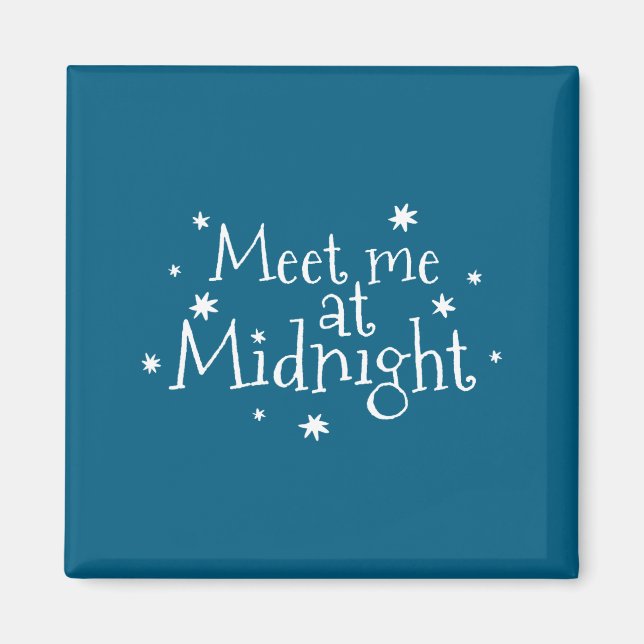 Meet Me At Midnight New Year 2026 Romantic Countdo Magnet (Framsidan)