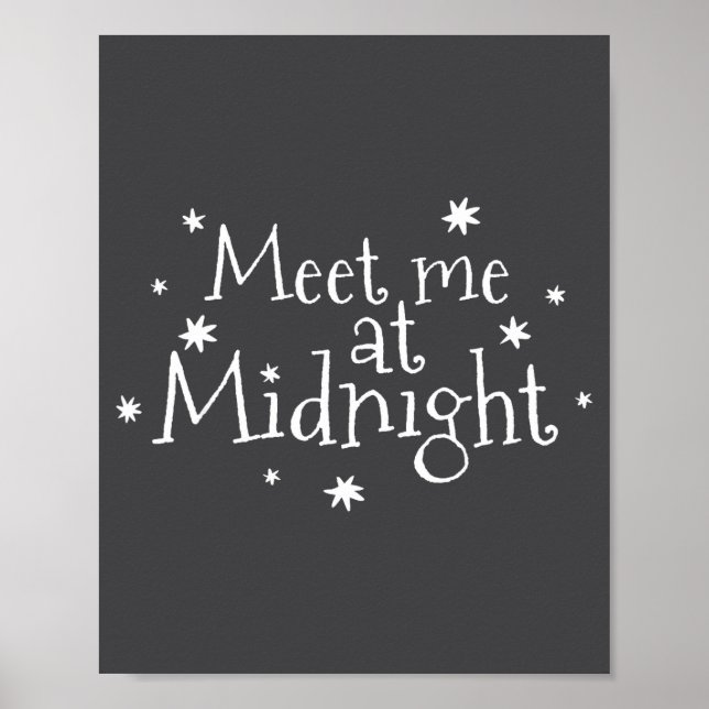 Meet Me At Midnight New Year 2026 Romantic Countdo Poster (Framsidan)