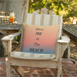 Meet Me At The Beach Summer Beach Sunrise Color Kudde