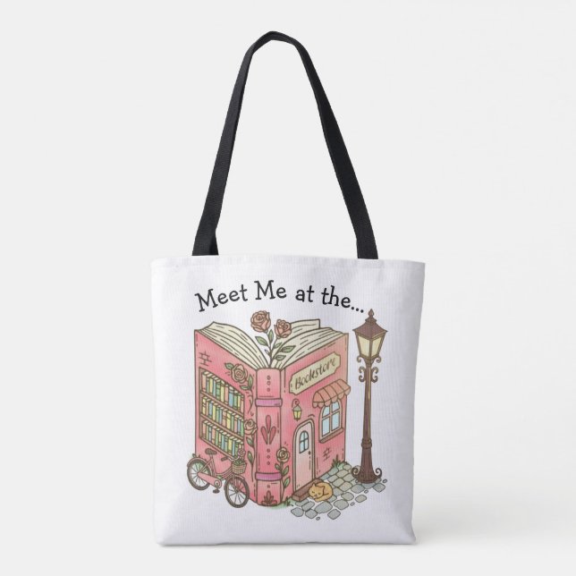 Meet Me At The Bookstore Tygkasse (Baksida)