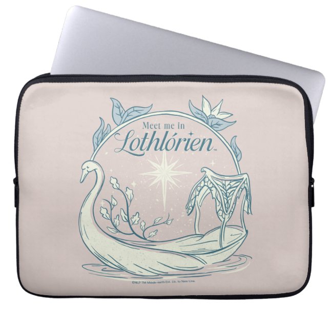 Meet me in LOTHLORIEN™ - Swan Boat Laptop Fodral (Framsidan)