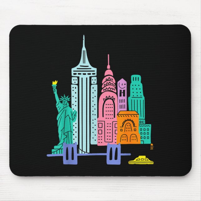 Meet Me In New York - Cute Us State Travel Retro D Musmatta (Framsidan)