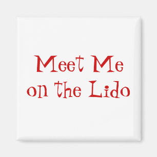 Meet på Lido som är röd på vit Magnet