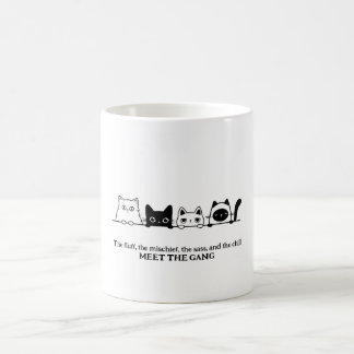 "Meet the Gang" Cat-Thned Mugg Classic Mugg, 325 m