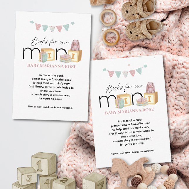 Meet The Mini Pink Books For Baby Card Anteckningskort (Skapare uppladdad)