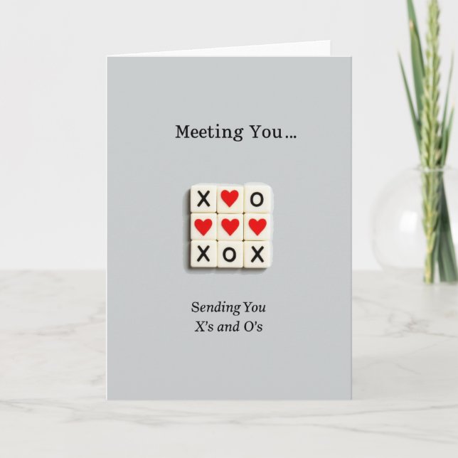 Meeting You Xoxo Card Kort (Framsida)
