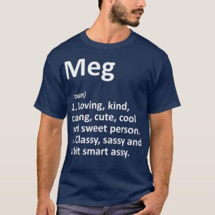 MEG Definition Personlig Namn Funny Birthday T Shirt