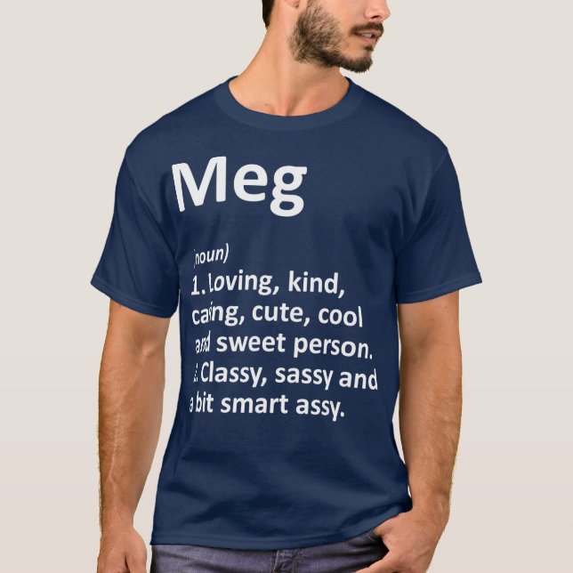 MEG Definition Personlig Namn Funny Birthday T Shirt (Framsida)