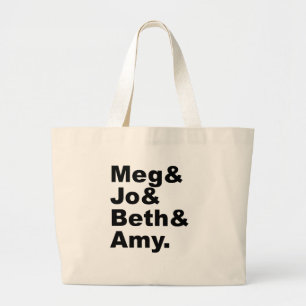 Meg & Jo & Beth & Amy Liten kvinnolitteratur Jumbo Tygkasse