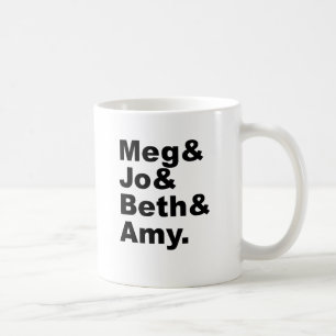 Meg & Jo & Beth & Amy   Liten litteratur om kvinno Kaffemugg