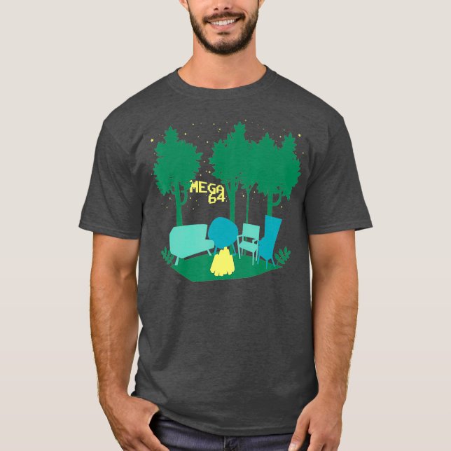 Mega64 Campfire T Shirt (Framsida)