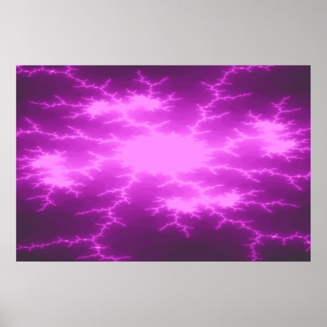 Mega Blixt Fractal Poster (Framsidan)