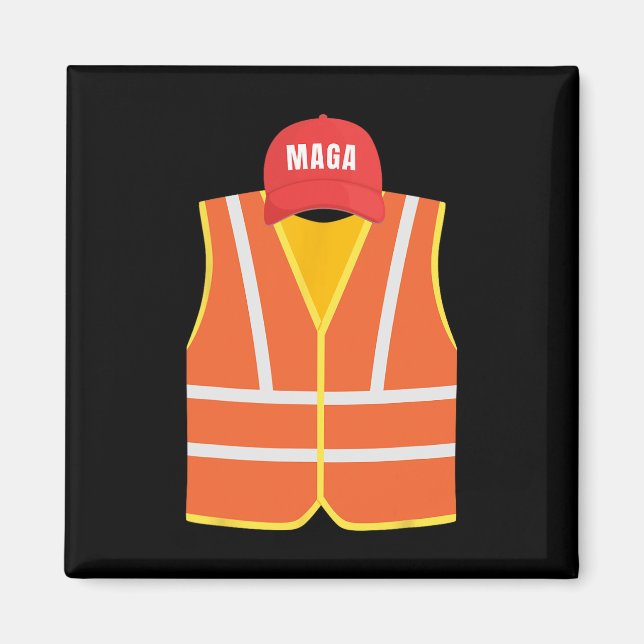 Mega Garge Collector Vest För Trump Valdag  Magnet (Framsidan)