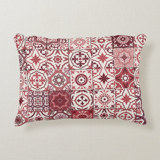 Mega Gorgous Moroccan Patchwork Mönster Prydnadskudde (Framsidan)