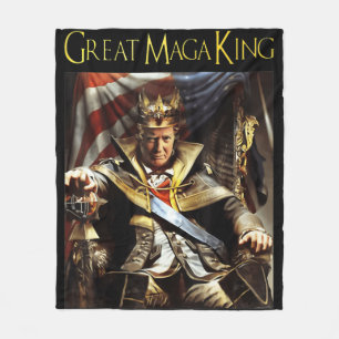 Mega Kung USA flagga Proud Ultra Maga Trump Fleecefilt