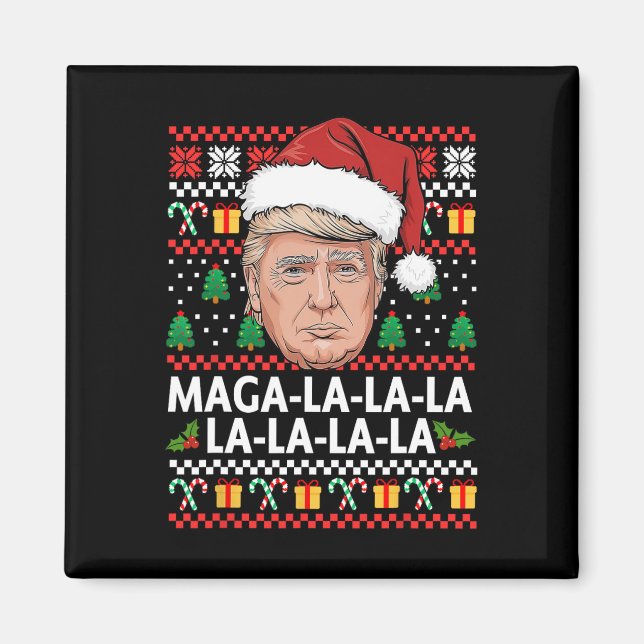 Mega La Donald Trump 47 Ugly God Jul Sweat Magnet (Framsidan)