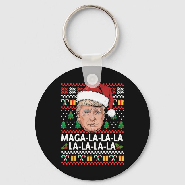 Mega La Donald Trump 47 Ugly God Jul Sweat Nyckelring (Framsida)