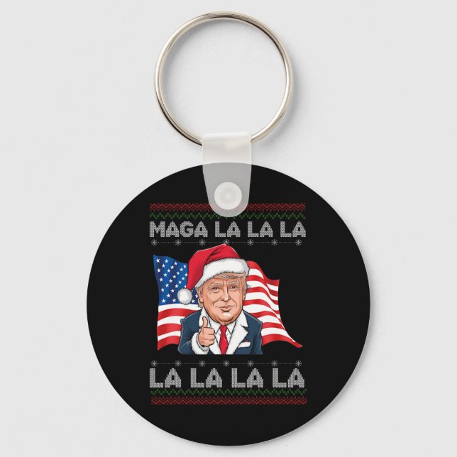 Mega La Donald Trump Potus 47 God jul Nyckelring (Framsida)
