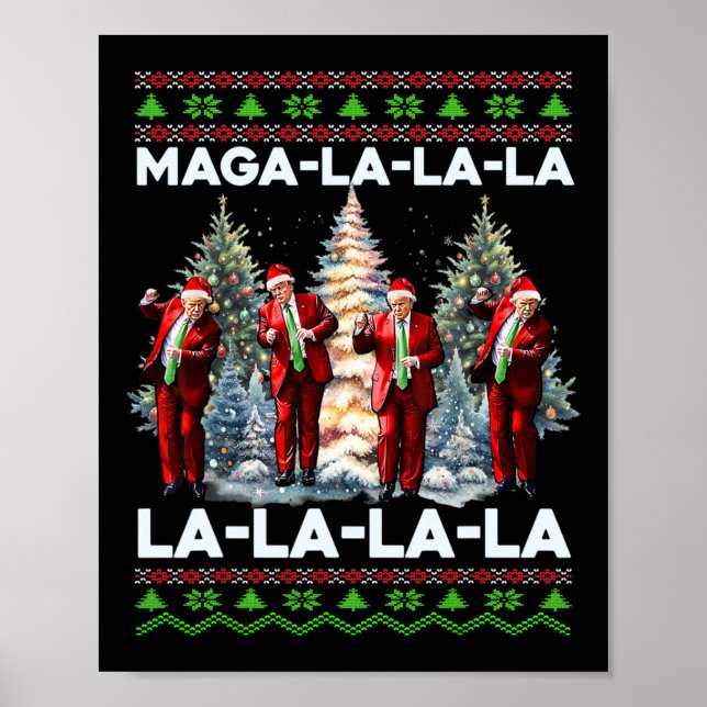 Mega La Donald Trump Potus 47 God jul Poster (Framsidan)