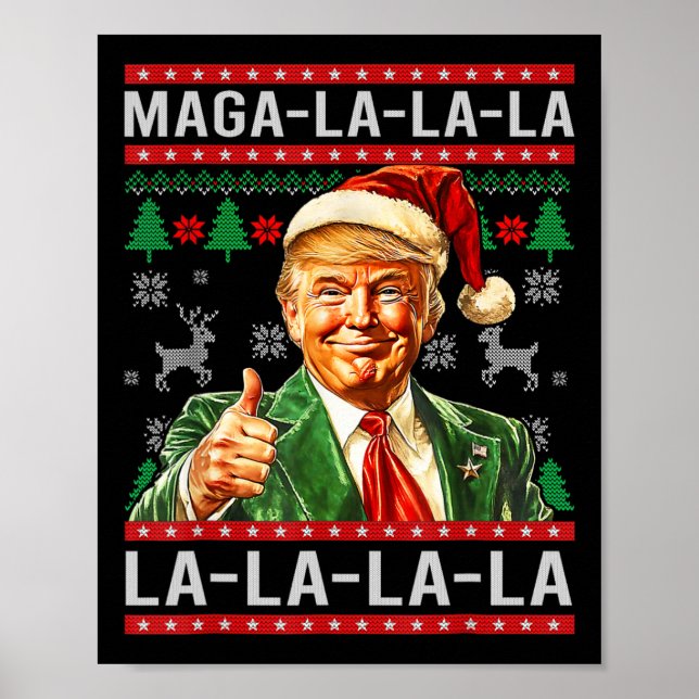 Mega La Donald Trump Potus 47 God jul Poster (Framsidan)