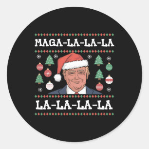 Mega La Donald Trump Potus 47 God jul Runt Klistermärke