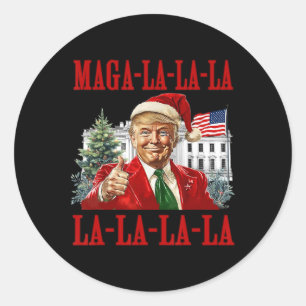 Mega La Donald Trump Potus 47 God jul Runt Klistermärke