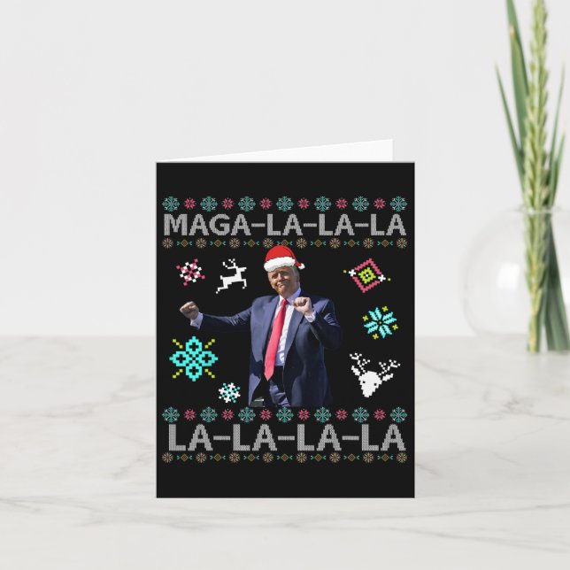 Mega La Donald Trump President 47 Dance Ugly Kort (Framsida)