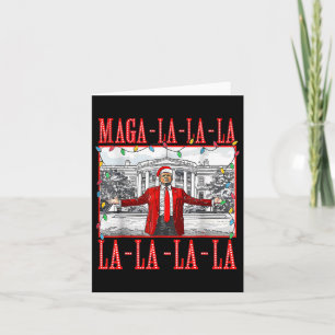 Mega La La jultomten Funny Trump Julafton Paj Kort