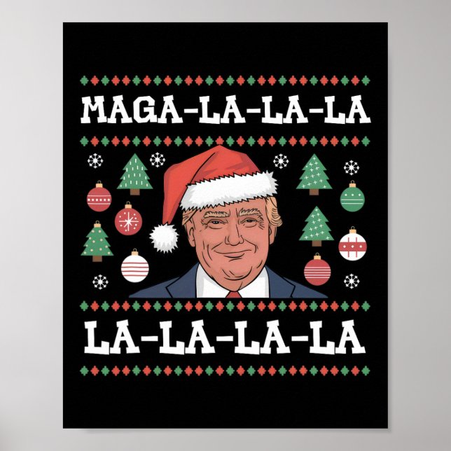Mega La La La Donald Trump Potus 47 Fula jul Poster (Framsidan)