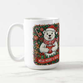 Mega Merry & Bright – Cute Christmas Bear Holiday  Kaffemugg