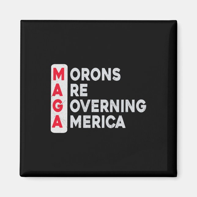 Mega Morons styr Amerika-nuftet. Magnet (Framsidan)