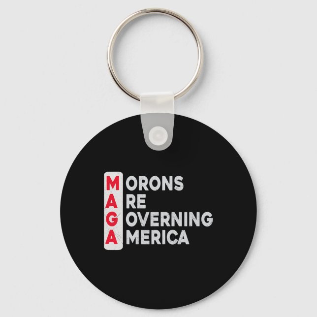Mega Morons styr Amerika-nuftet. Nyckelring (Framsida)