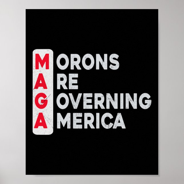 Mega Morons styr Amerika-nuftet. Poster (Framsidan)