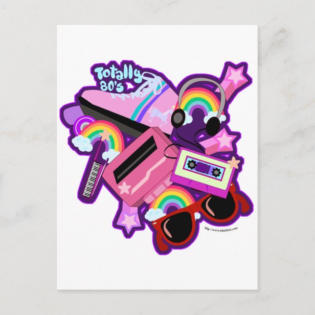 Mega Neon 80s-design Vykort (Framsida)