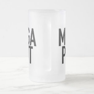 MEGA PINT Frosted Mugg Kopp Beer Alcohol Fars dag
