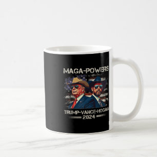 Mega Powers Trump Vance Hogan 2024 Patriotic Funny Kaffemugg