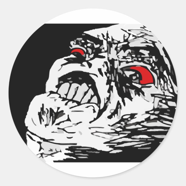 Mega Rage Runt Klistermärke (Framsida)