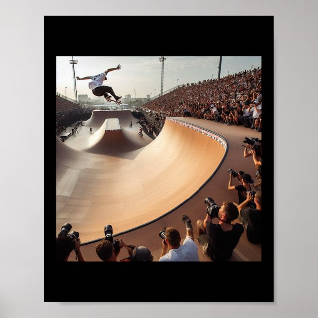 Mega Rampa Brasilien. Skateboardtävling Skateboard Poster (Framsidan)