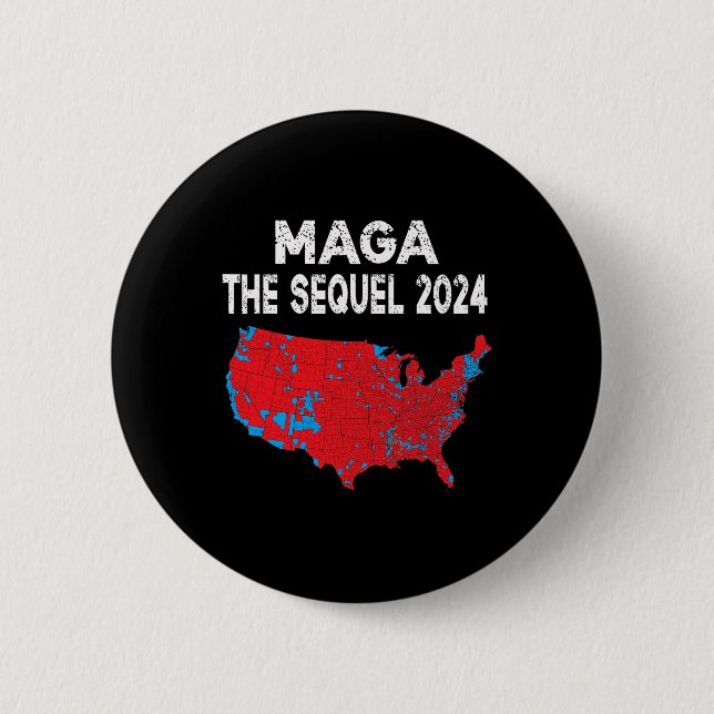 Mega Sequel President Trump 2024 Val Karta Knapp (Framsida)