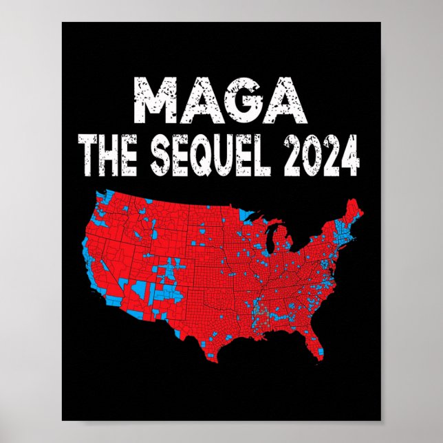 Mega Sequel President Trump 2024 Val Karta Poster (Framsidan)