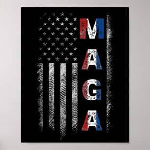 Mega Trump 2024 US Flagga American Poster