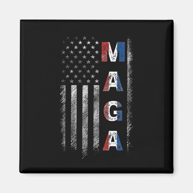 Mega Trump 2024 USA-flagga Amerikansk  Magnet (Framsidan)