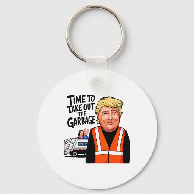 Mega Trump Garge Lastbil tid att ta ut Garge Nyckelring (Framsida)