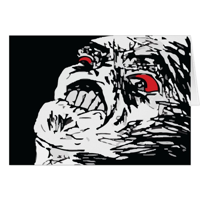 Mega ursinne hälsningskort (Framsidan Horizontal)