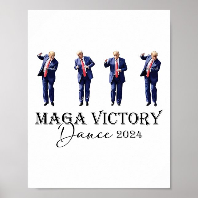 Mega Victory Dance Trump 2024 47:e presidenten Poster (Framsidan)