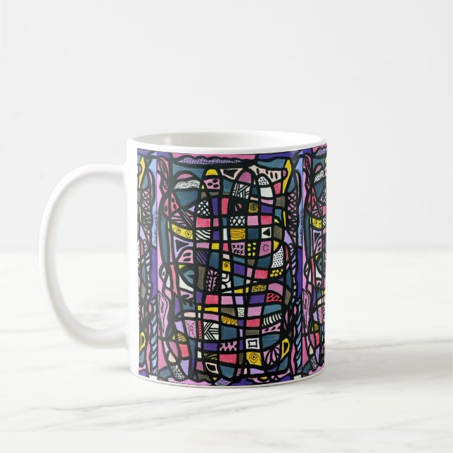 Megabunte Tasse "like Hundertwasser" Kaffemugg (Vänster)