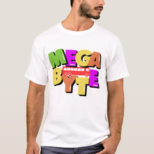Megabyte Datastorleksmätnings Tech T Shirt (Framsida)
