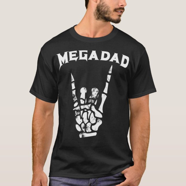 Megadad Sten Heavy Metall Guitar Pappa Tee (Framsida)
