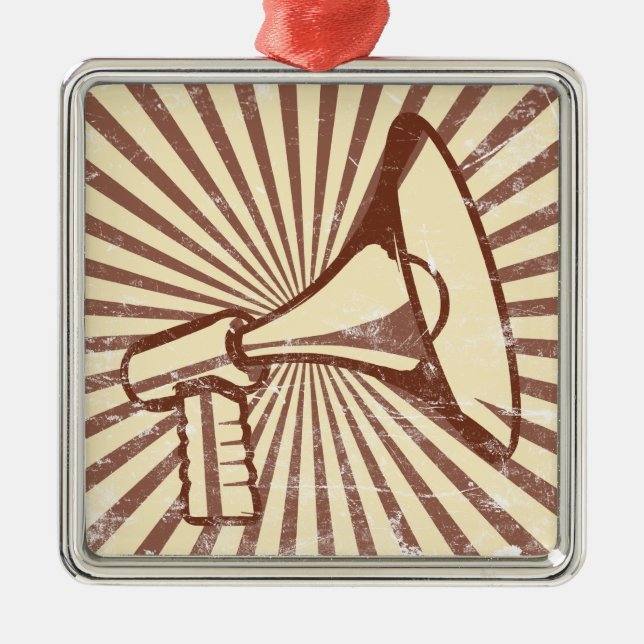 Megafon Julgransprydnad Metall (Framsidan)