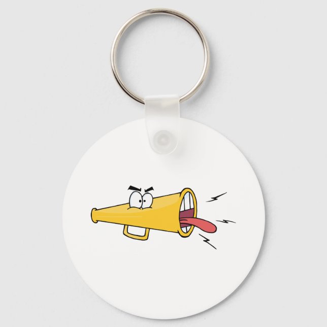 Megafon Tecknade figurer Nyckelring (Framsida)